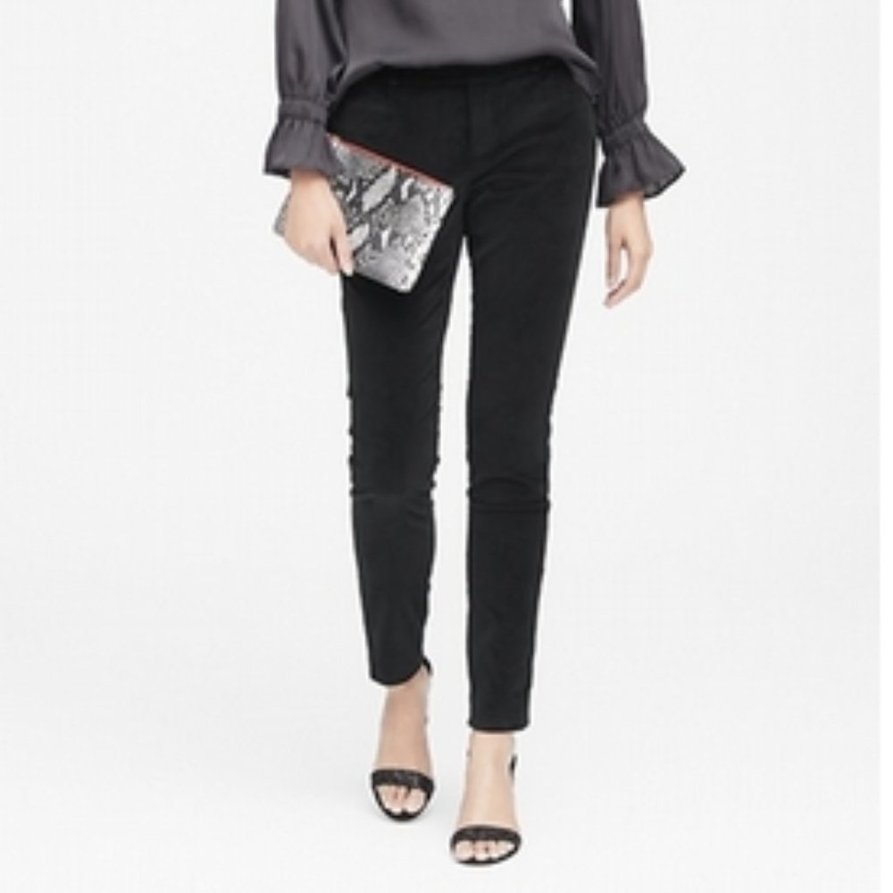 LIKE NEW Banana Republic Black Velvet Sloan Pants